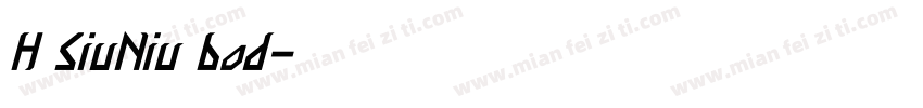 H SiuNiu bod字体转换